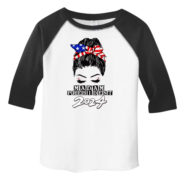 Madam President Kamala Harris 2024 Harris Waltz 24 Toddler Fine Jersey T-Shirt