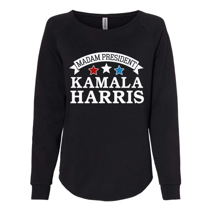 Madam President Kamala Harris Womens California Wash Sweatshirt