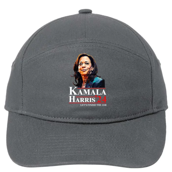 Madam President Kamala Harris LetS Finish The Job 2024 7-Panel Snapback Hat