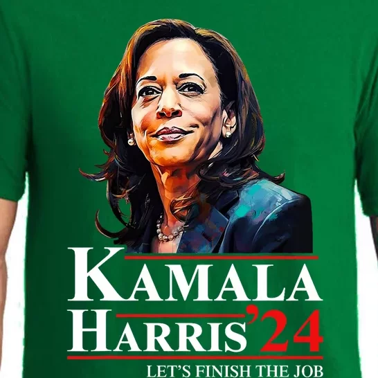 Madam President Kamala Harris LetS Finish The Job 2024 Pajama Set