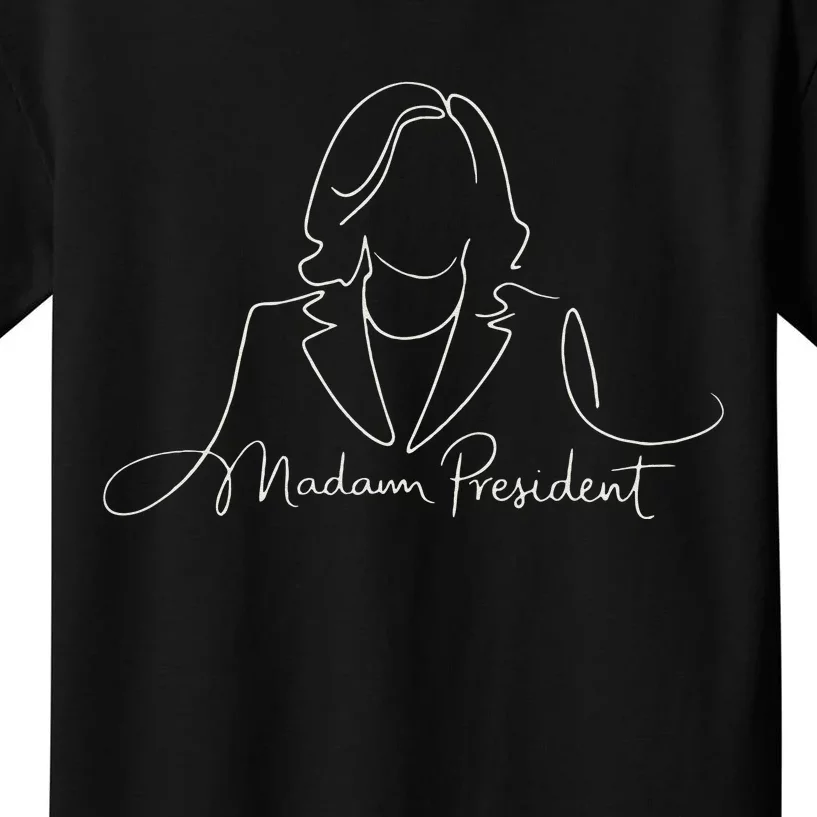 Madam President Kamala Harris First Female Potus Woman Gift Kids T-Shirt