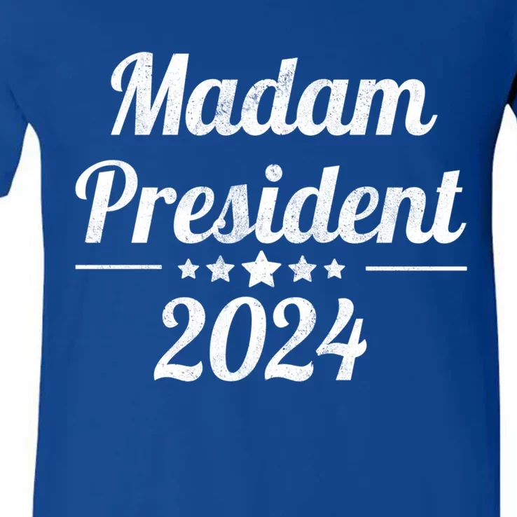 Madam President Kamala Harris 2024 Vote Democrat Cool Gift V-Neck T-Shirt