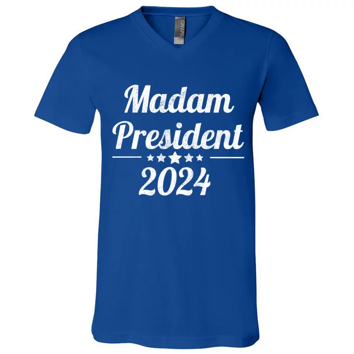 Madam President Kamala Harris 2024 Vote Democrat Cool Gift V-Neck T-Shirt