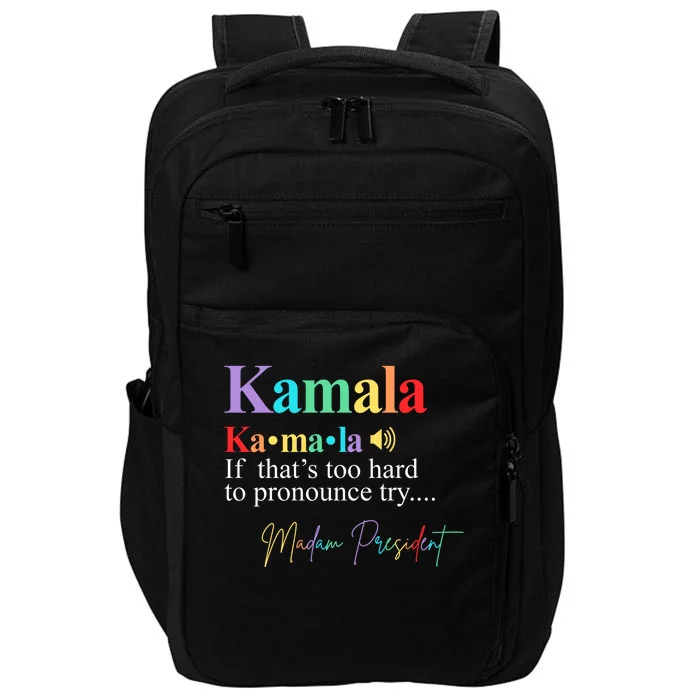 Madam President Kamala Harris Colorful Definition Impact Tech Backpack