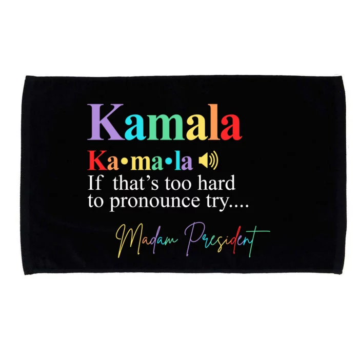 Madam President Kamala Harris Colorful Definition Microfiber Hand Towel