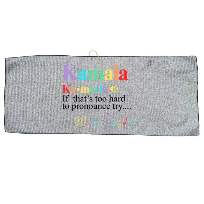 Madam President Kamala Harris Colorful Definition Large Microfiber Waffle Golf Towel