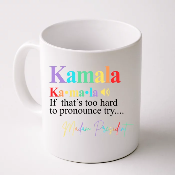 Madam President Kamala Harris Colorful Definition Front & Back Coffee Mug