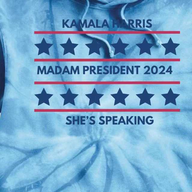 Madam President Kamala Harris 2024 Tie Dye Hoodie