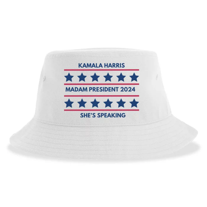 Madam President Kamala Harris 2024 Sustainable Bucket Hat