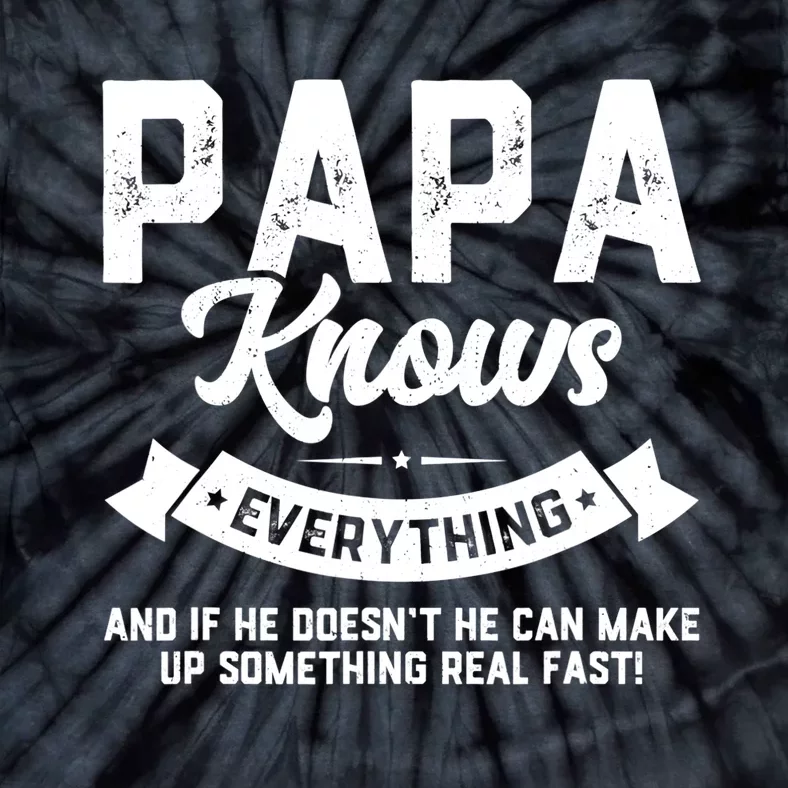 Mens Papa Knows Everything Shirt 60th Gift Funny Father's Day TShirt Tie-Dye T-Shirt