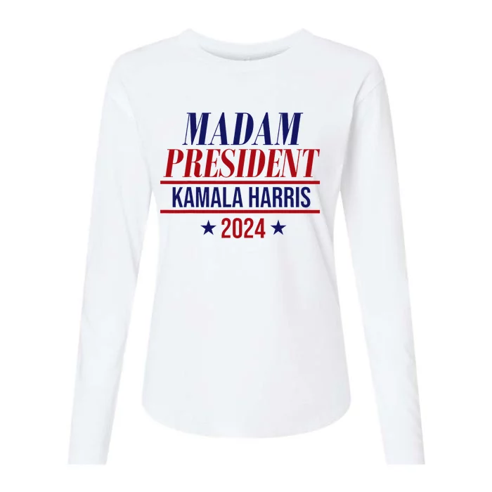 Madam President Kamala Harris 2024 Election Campaign Womens Cotton Relaxed Long Sleeve T-Shirt