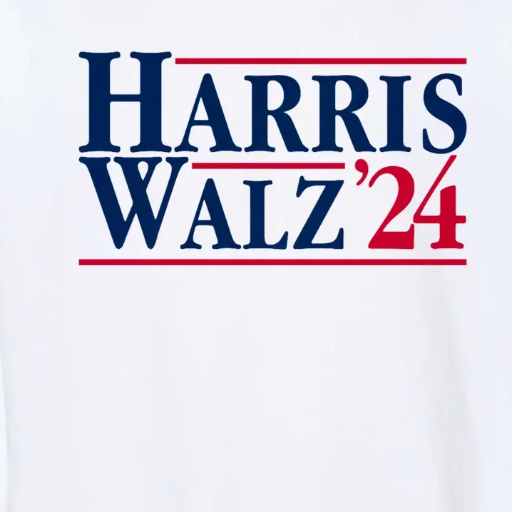 Madam President Kamala Harris Tim Walz Vp Brat Cat Ladies 2024 Garment-Dyed Sweatshirt