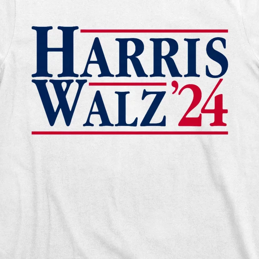 Madam President Kamala Harris Tim Walz Vp Brat Cat Ladies 2024 T-Shirt