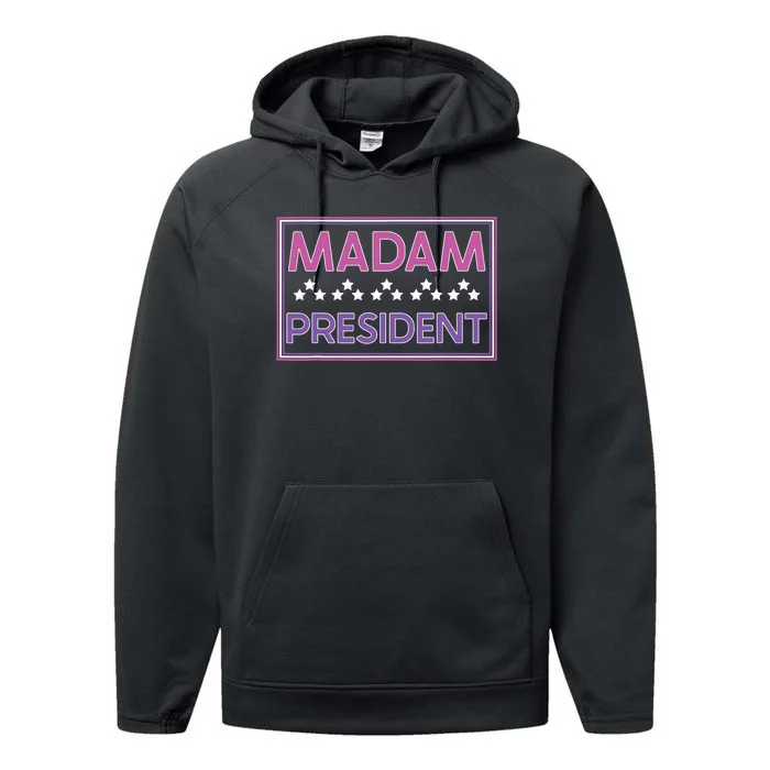 Madam President Kamala Harris 2024 Performance Fleece Hoodie