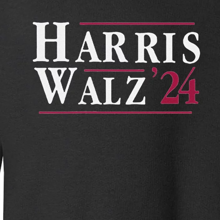 Madam President Kamala Harris Tim Walz Vp Brat Cat Ladies Toddler Sweatshirt