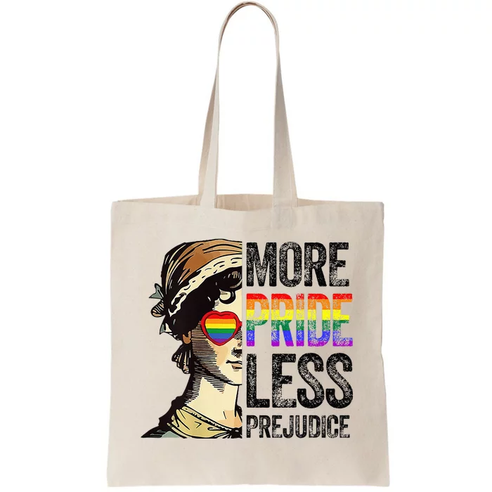 More Pride Less Prejudice Lgbt Gay Proud Ally Pride Month Tote Bag