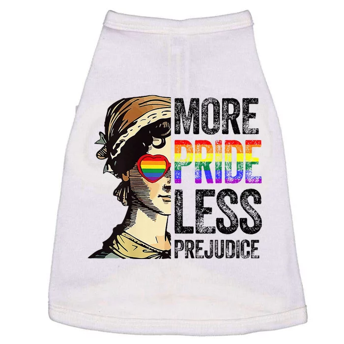 More Pride Less Prejudice Lgbt Gay Proud Ally Pride Month Doggie Tank