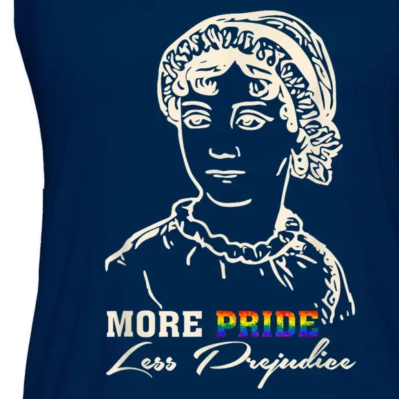 More Pride Less Prejudice Lgbt Gay Proud Ally Pride Month Ladies Essential Flowy Tank