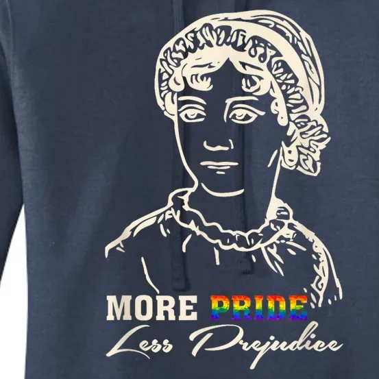 More Pride Less Prejudice Lgbt Gay Proud Ally Pride Month Women's Pullover Hoodie