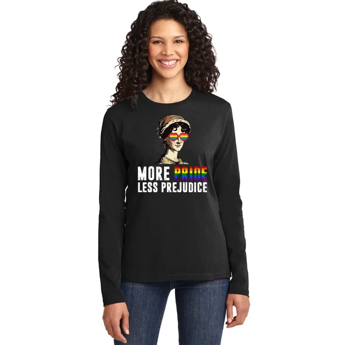 More Pride Less Prejudice LGBTQ Ladies Long Sleeve Shirt