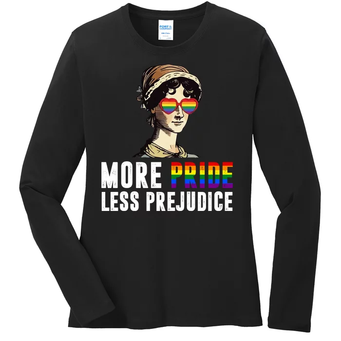 More Pride Less Prejudice LGBTQ Ladies Long Sleeve Shirt