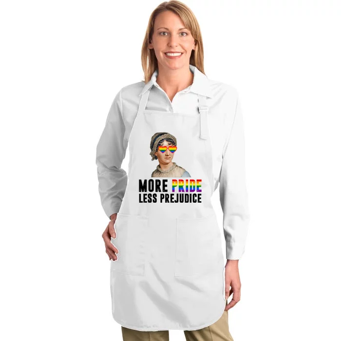 More Pride Less Prejudice Pride Month Full-Length Apron With Pocket