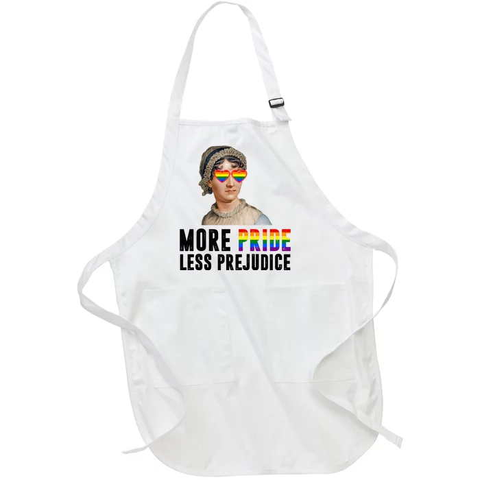 More Pride Less Prejudice Pride Month Full-Length Apron With Pocket