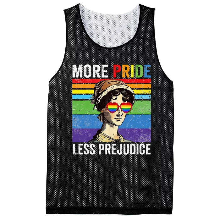 More Pride Less Prejudice Pride Month Funny Mesh Reversible Basketball Jersey Tank