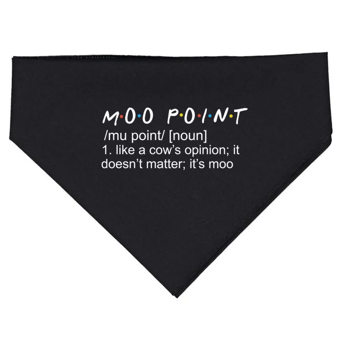 Moo Point Like A Cow’s Opinion It Doesn’t Matter It’s Moo Gift USA-Made Doggie Bandana