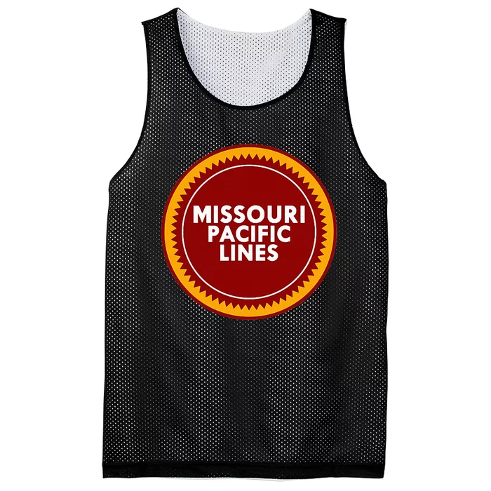 Missouri Pacific Lines Railroad Logo Vintage Railroad Train Mesh Reversible Basketball Jersey Tank