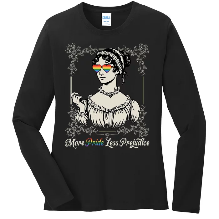 More Pride Less Prejudice Lgbt Rights Ladies Long Sleeve Shirt