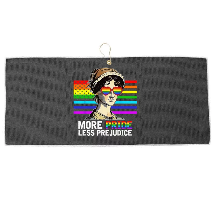 More Pride Less Prejudice Lgbt Gay Proud Ally Pride Month Large Microfiber Waffle Golf Towel