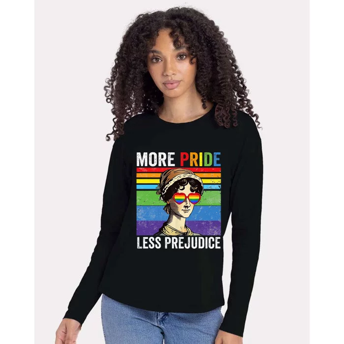 More Pride Less Prejudice Pride Month Funny Womens Cotton Relaxed Long Sleeve T-Shirt