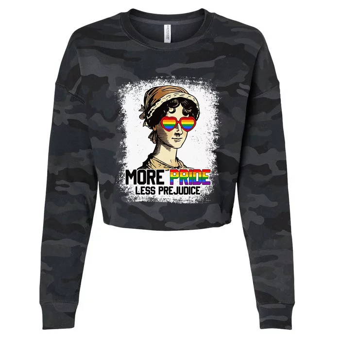 More Pride Less Prejudice Lgbt Gay Proud Ally Pride Month Cropped Pullover Crew