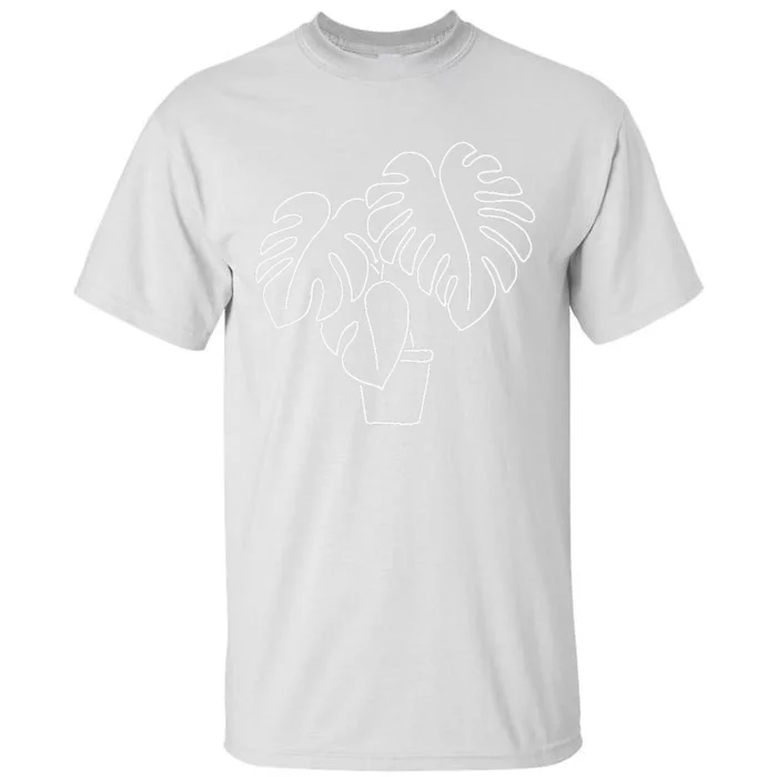 Monstera Plant Lady Botanical Plant Mama Crewneck Tall T-Shirt