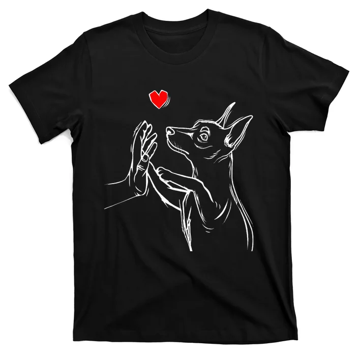 Min Pin Love Miniature Pinscher Dog Mom T-Shirt