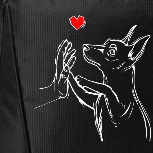 Min Pin Love Miniature Pinscher Dog Mom City Backpack