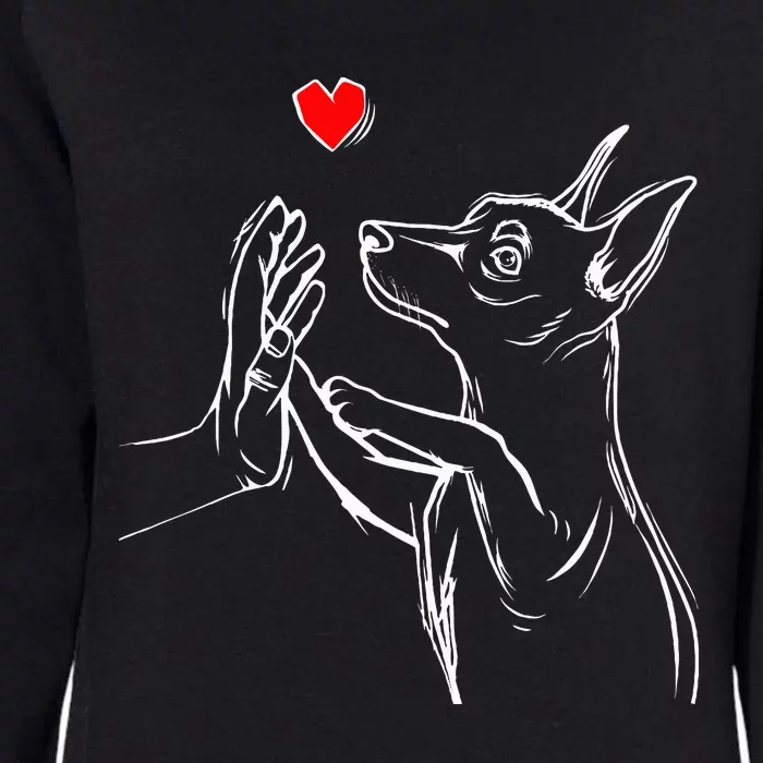 Min Pin Love Miniature Pinscher Dog Mom Womens California Wash Sweatshirt