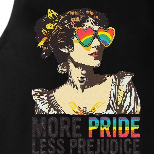 More Pride Less Prejudice Lgbt Pride Month More Pride Ladies Tri-Blend Wicking Tank