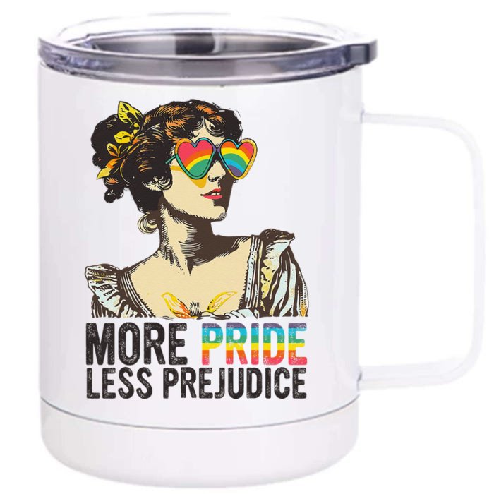 More Pride Less Prejudice Lgbt Pride Month More Pride Front & Back 12oz Stainless Steel Tumbler Cup