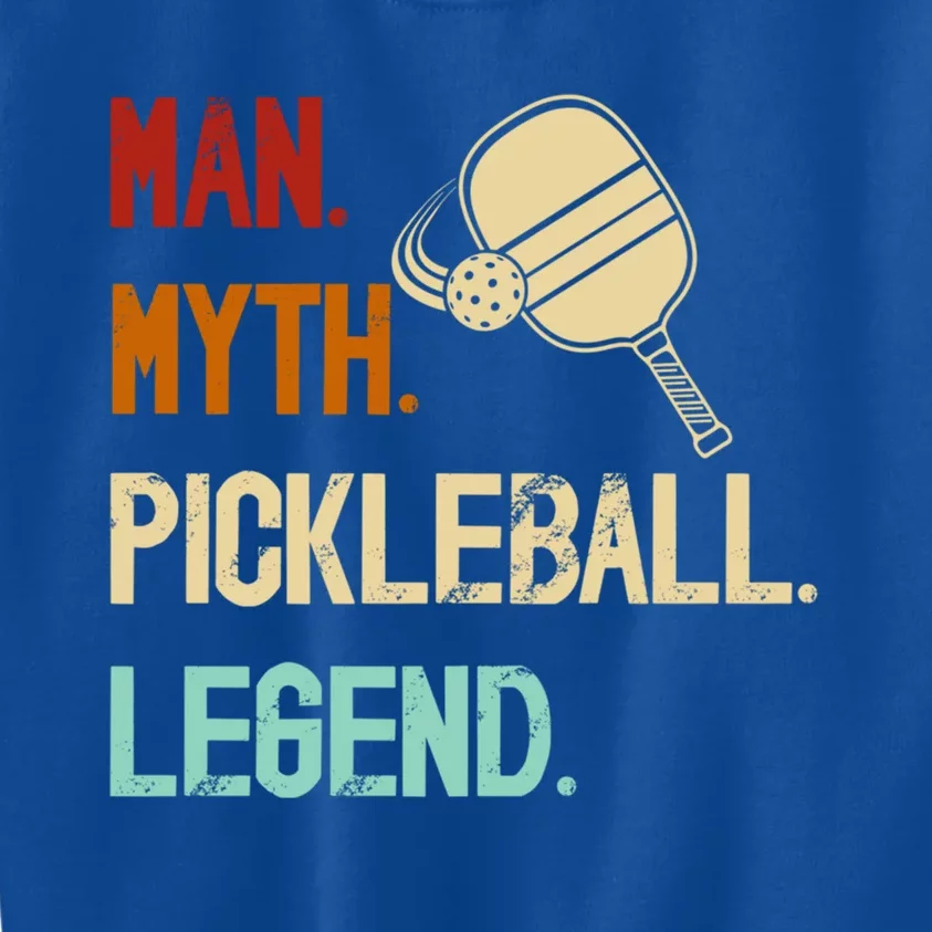 Myth Pickleball Legend Funny Design Gift Kids Sweatshirt