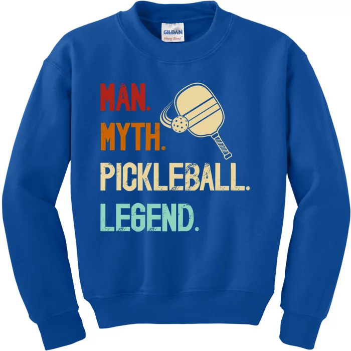 Myth Pickleball Legend Funny Design Gift Kids Sweatshirt