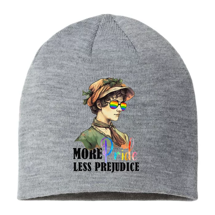 More Pride Less Prejudice Lgbt Gay Proud Ally Pride Month 8 1/2in Sustainable Knit Beanie