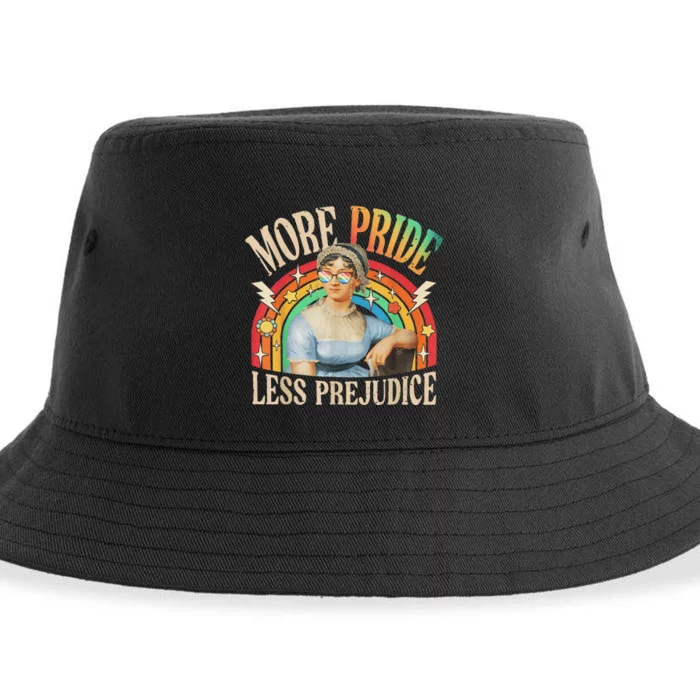 More Pride Less Prejudice Lgbtq Rainbow Sustainable Bucket Hat