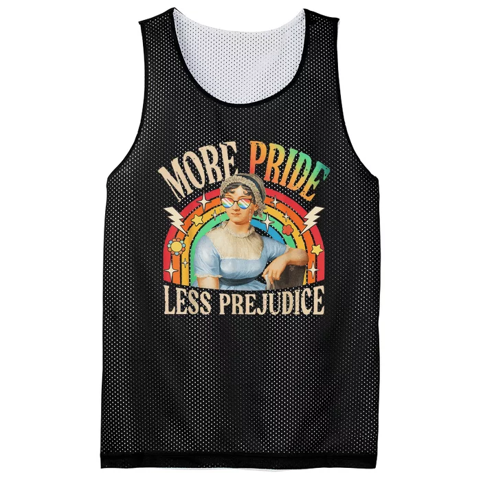 More Pride Less Prejudice Lgbtq Rainbow Mesh Reversible Basketball Jersey Tank