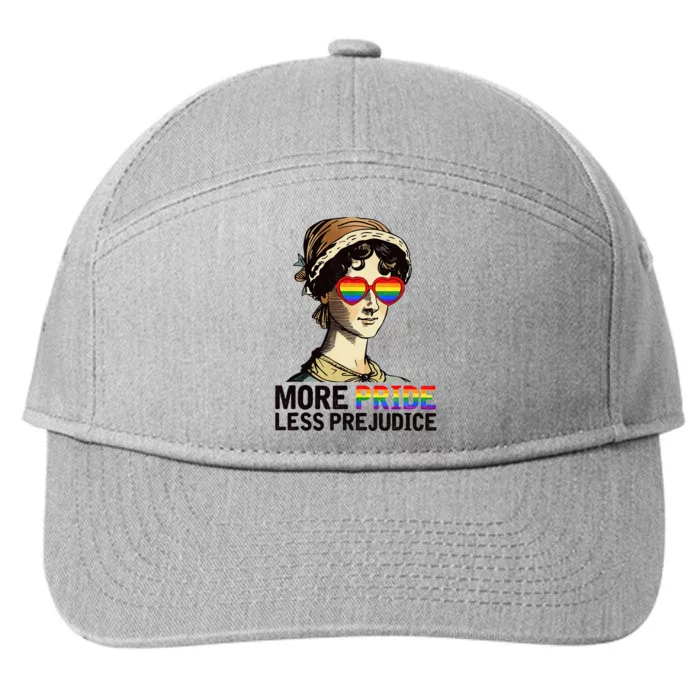 More Pride Less Prejudice Lgbt Proud Ally Pride Month 7-Panel Snapback Hat