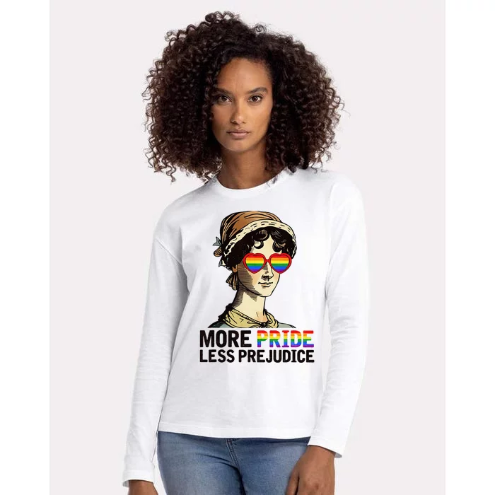 More Pride Less Prejudice Lgbt Proud Ally Pride Month Womens Cotton Relaxed Long Sleeve T-Shirt