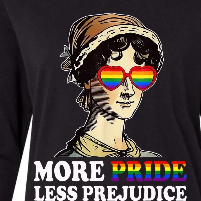 More Pride Less Prejudice Lgbt Gay Proud Ally Pride Month Womens Cotton Relaxed Long Sleeve T-Shirt