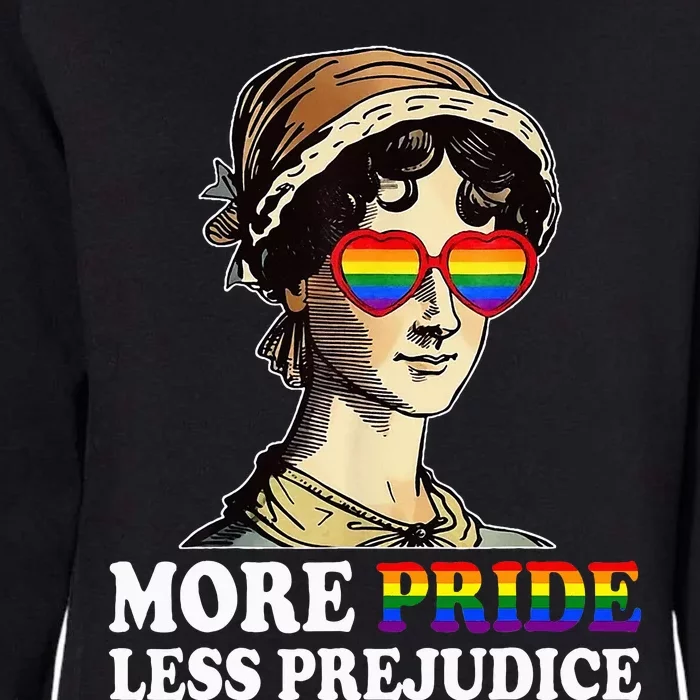 More Pride Less Prejudice Lgbt Gay Proud Ally Pride Month Womens California Wash Sweatshirt