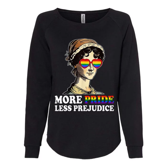 More Pride Less Prejudice Lgbt Gay Proud Ally Pride Month Womens California Wash Sweatshirt